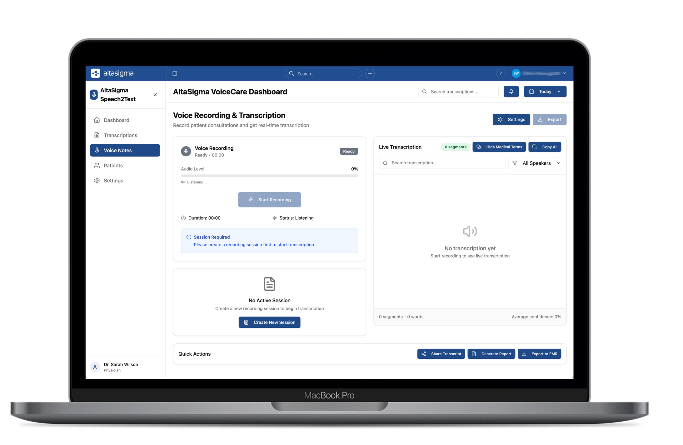 AltaSigma Speech2Text