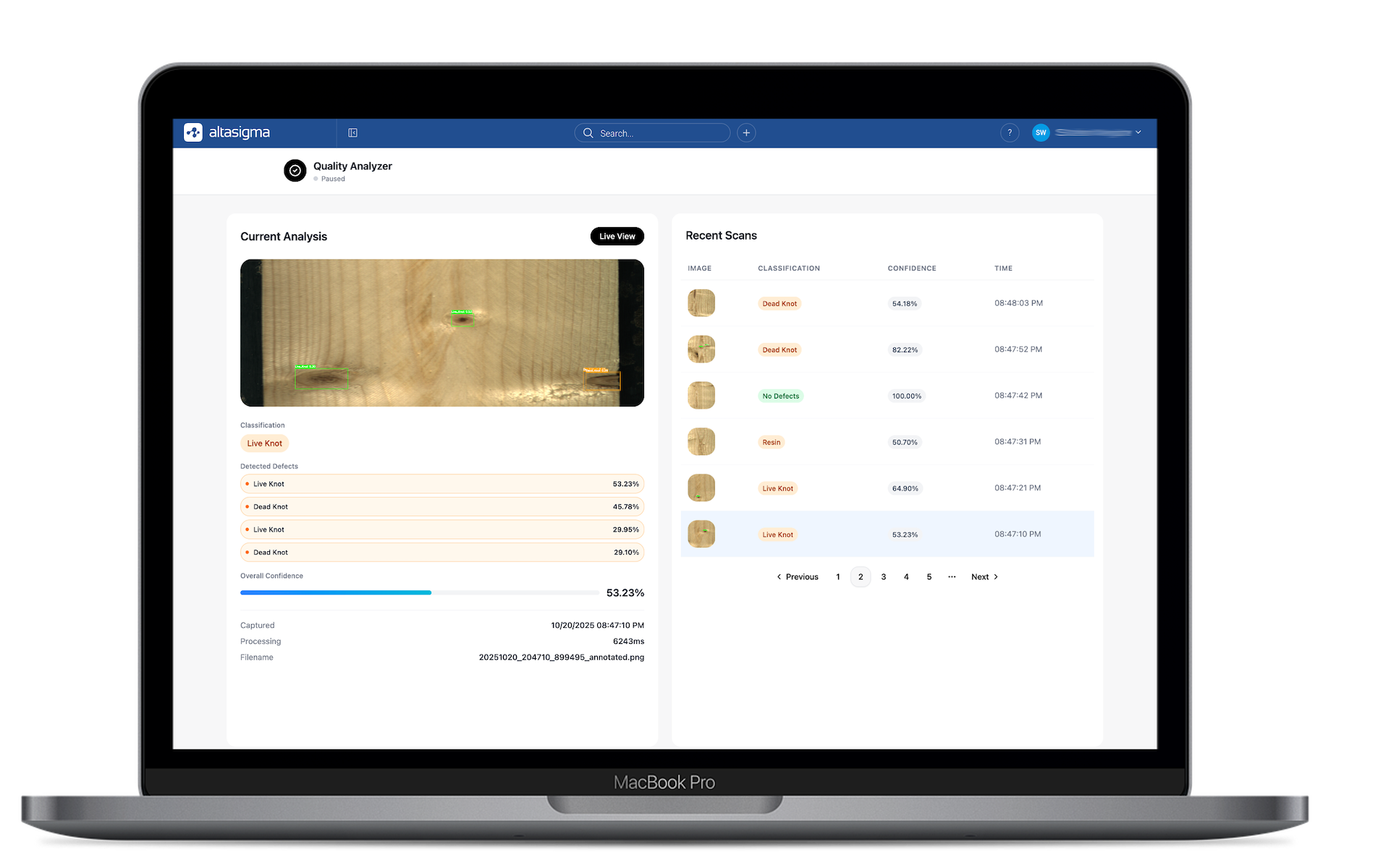 AltaSigma Wood Quality Analyzer